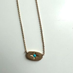 Kendra Scott Fern 14k Yellow Gold Pendant Necklace in Turquoise